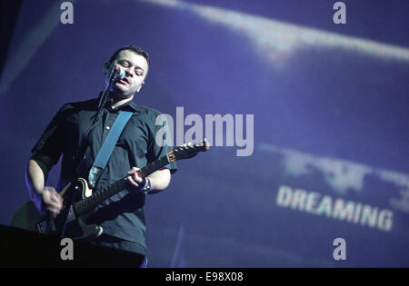 Manic Street predicatori a 'T nel parco' music festival in Scozia, nel 1999. Foto Stock