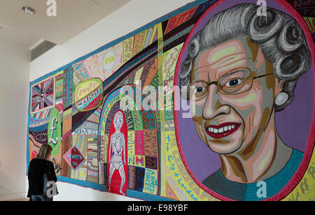 Grayson Perry - Chi Siete?, Display alla National Portrait Gallery di Londra Foto Stock