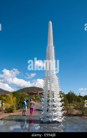 La scultura origami Santa Fe NM giardino botanico Foto Stock