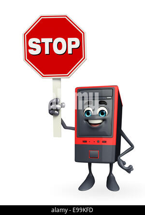 Personaggio dei fumetti del cabinet del computer Foto Stock