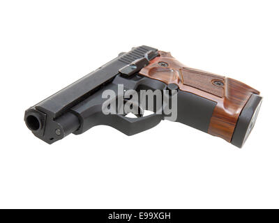 Il close up di una pistola Foto Stock