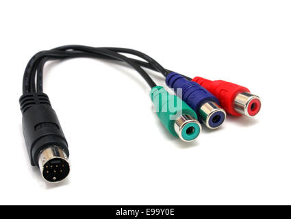 I cavi audio/video Foto Stock