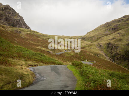 Vista verso Eskdale da HardKnott Pass Foto Stock