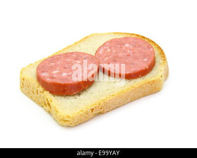 Un sano panino con salsiccia Foto Stock