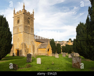 Stanway House e Chiesa di St Peters Stanton Foto Stock