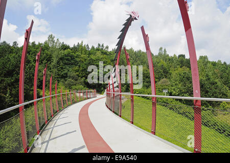 Bridge, miniera Hoheward heap, Herten, Germania Foto Stock