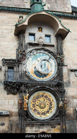 Orologio Astronomico di Praga Foto Stock