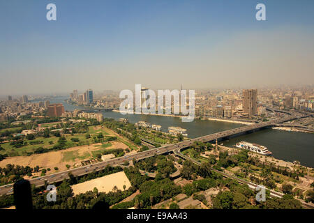 Il Cairo e Nilo panorama, Egitto Foto Stock