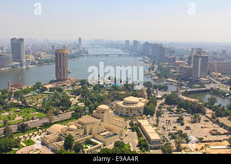 Il Cairo e Nilo panorama, Egitto Foto Stock