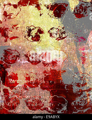 Opere d'arte astratte - mixed media grunge Foto Stock