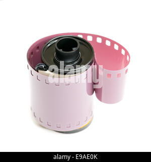 35mm Pellicola canister e negativo a spirale Foto Stock