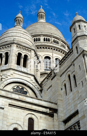 Fotografia dei dettagli architettonici della Basilica del Sacro Cuore di Parigi. Foto Stock