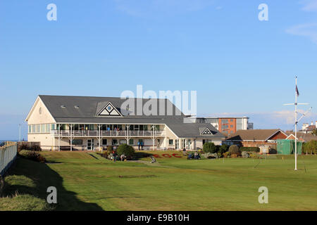 Knott End-on-Sea club di golf clubhouse edificio a Knott fine, Lancashire, Inghilterra. Foto Stock
