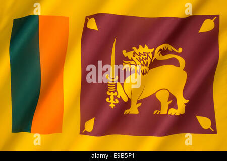 La bandiera dello Sri Lanka - chiamato anche la bandiera di Lion Foto Stock