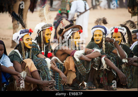 Wodaabe nomadi Peul alla cura Salée festival in Niger Foto Stock