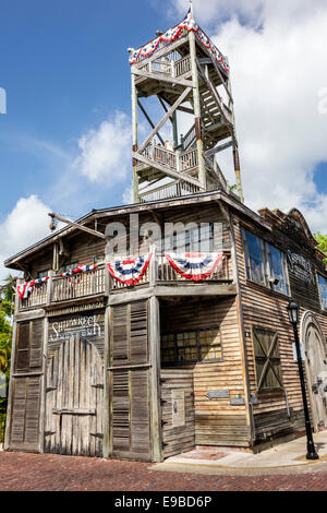 Key West Florida, Keys Front Street, Key West Shipwreck Treasures Museum, osservatorio, esterno visitatori esterni viaggio turistico tour lan Foto Stock