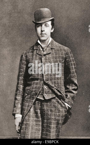 Oscar Wilde a Oxford. Oscar Fingal O'Flahertie Wills Wilde, 1854 - 1900. Lo scrittore irlandese e poeta. Foto Stock