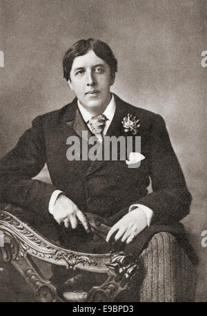 Oscar Fingal O'Flahertie Wills Wilde, 1854 - 1900. Lo scrittore irlandese e poeta, visto qui nel 1892. Foto Stock