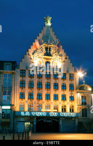 La Voix du Nord giornale Building, Grand Place-Place il generale de Gaulle, Lille, Nord-Pas de Calais, Francia