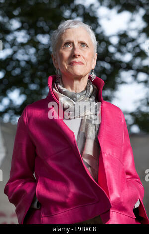 Sara Paretsky, autore americano di detective fiction, all'Edinburgh International Book Festival 2014. Edimburgo, Scozia. Foto Stock