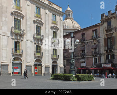 Banco di Sicilia filiale con un ambiente raffinato di Catania Centro Storico - Giugno 2014 Foto Stock