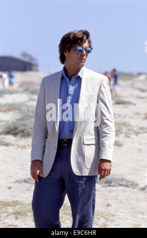 Attore Harry Hamlin sul set di Laguna calore nel 1987 Foto Stock