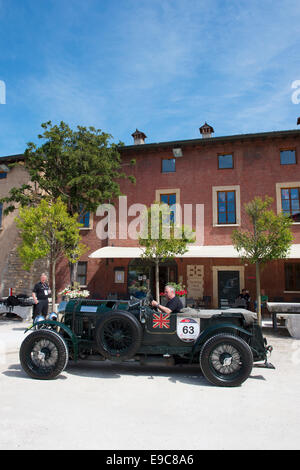 Bentley, 4,5 litro S. C., 1930, Museo, Mille Miglia, 1000 Miglia, presentazione Foto Stock