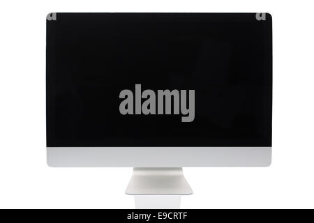 Schermo di computer isolati su sfondo bianco Foto Stock