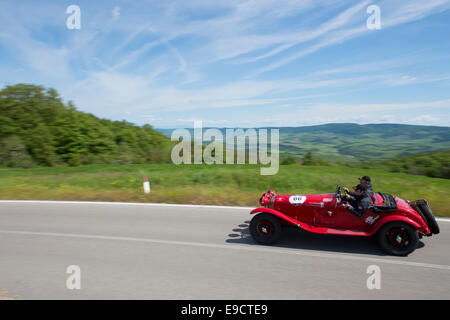 Oldtimer, auto, Mille Miglia, 1000 Miglia, 2014, Toscana Foto Stock