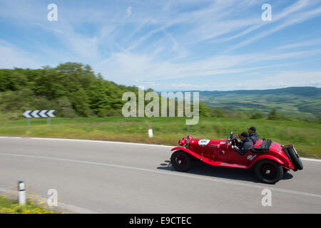 Oldtimer, auto, Mille Miglia, 1000 Miglia, 2014, Toscana Foto Stock