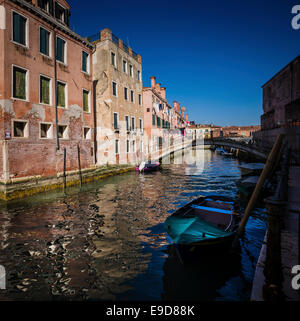 Rio de San Ana off il Grand Canal, Venezia, Italia. Foto Stock