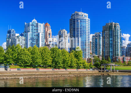 Zona residenziale nel centro cittadino di Vancouver, British Columbia, Canada Foto Stock