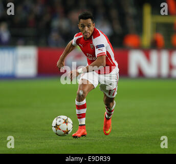 Anderlecht, UK. 22 ottobre, 2014. Dell'Arsenal Alexis Sanchez in azione.- la UEFA Champions League - RSC Anderlecht vs Arsenal - Constant Vanden Stock Stadium - Belgio - 22 Ottobre 2014 - Picture David Klein/Sportimage. © csm/Alamy Live News Foto Stock