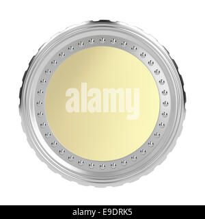 Blank coin isolati su sfondo bianco Foto Stock