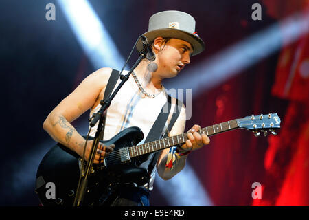 BENICASSIM, Spagna - 19 luglio The Libertines (Inglese rock band) esegue a FIB Festival il 19 luglio 2014 a Benicassim, Spagna. Foto Stock