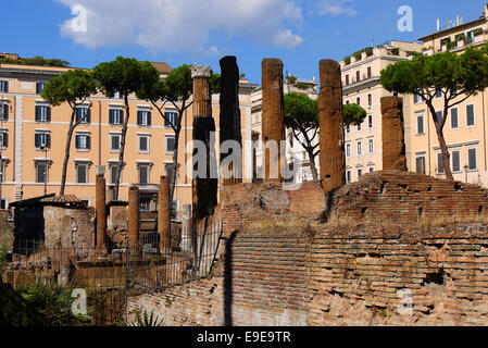 Largo di Torre Argentina di Roma, Italia. Foto Stock