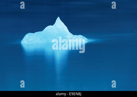 Iceberg galleggianti in Mendenhall Lago, Juneau, Alaska, STATI UNITI D'AMERICA Foto Stock