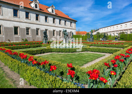 I Giardini di Praga, il Giardino del Palazzo Wallenstein è uno dei giardini più significativi del primo Barocco. Mala strana Praga Repubblica Ceca Foto Stock