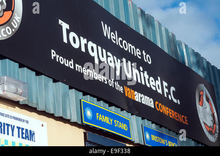 Launa windows stadium,Torquay united football club,launa windows stadium,Torquay united football club,COPPA, finale, fa, UK, torqua Foto Stock