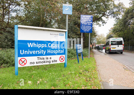 Whipps Cross University Hospital segno, London, Regno Unito Foto Stock