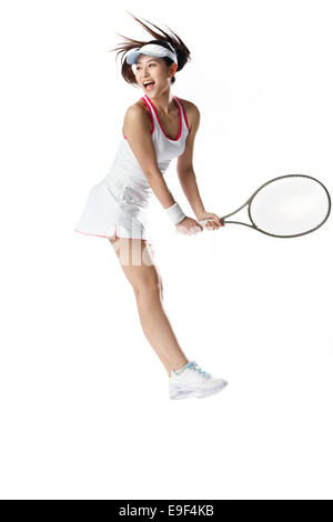 Gli atleti giocando a tennis Foto Stock