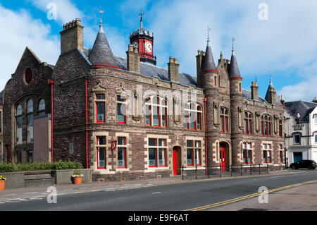 Stornoway old town hall dell'isola di Lewis, Ebridi Esterne. Foto Stock