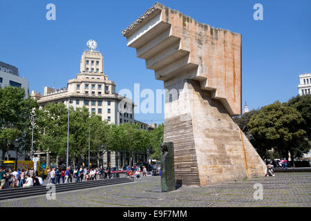 Monumento a Francesc Macià (122th presidente della Generalitat de Catalunya). Plaza Catalunya. Barcellona. Spagna Foto Stock