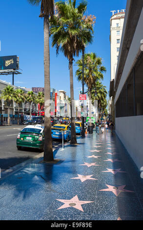 Stelle sulla Hollywood Walk of Fame, Hollywood Boulevard, Hollywood, Los Angeles, California, Stati Uniti d'America Foto Stock