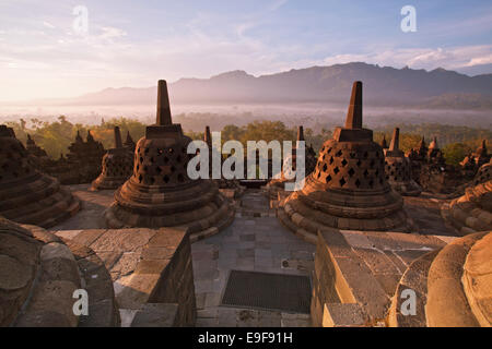 Il Tempio Borobudur Indonesia Foto Stock