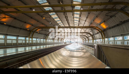 Aeroporto di Roma Fiumicino alla stazione ferroviaria Foto Stock