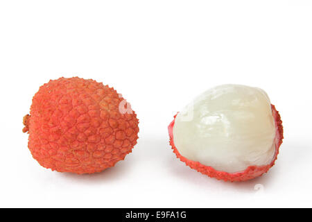 Mature lychee frutti (Litchi chinensis) Foto Stock