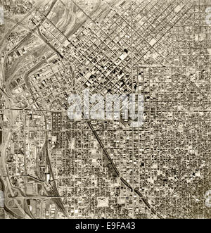 Storico di fotografia aerea a Denver, Colorado, 1964 Foto Stock