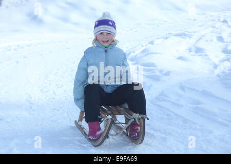 divertimento nella neve Foto Stock