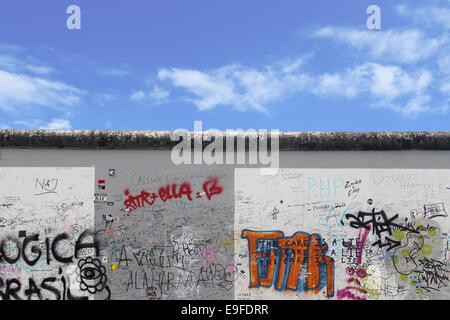 Muro di Berlino a Berlino Germania Foto Stock